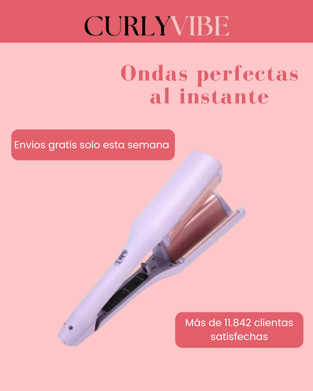 Onduladora de pelo CURLYVIBE